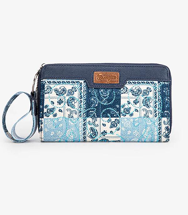 New Arrival :: Wholesale Wrangler Paisley Print Wristlet Wallet