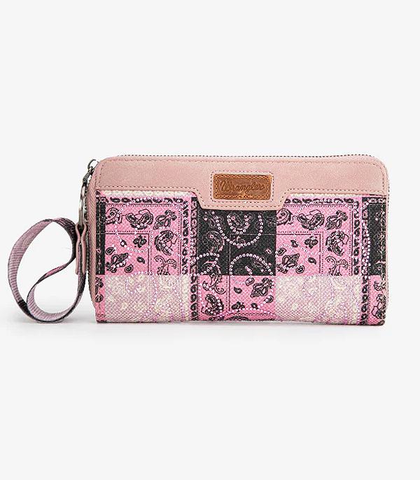 New Arrival :: Wholesale Wrangler Paisley Print Wristlet Wallet