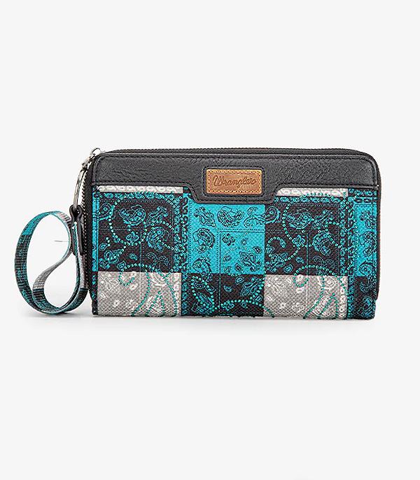 New Arrival :: Wholesale Wrangler Paisley Print Wristlet Wallet