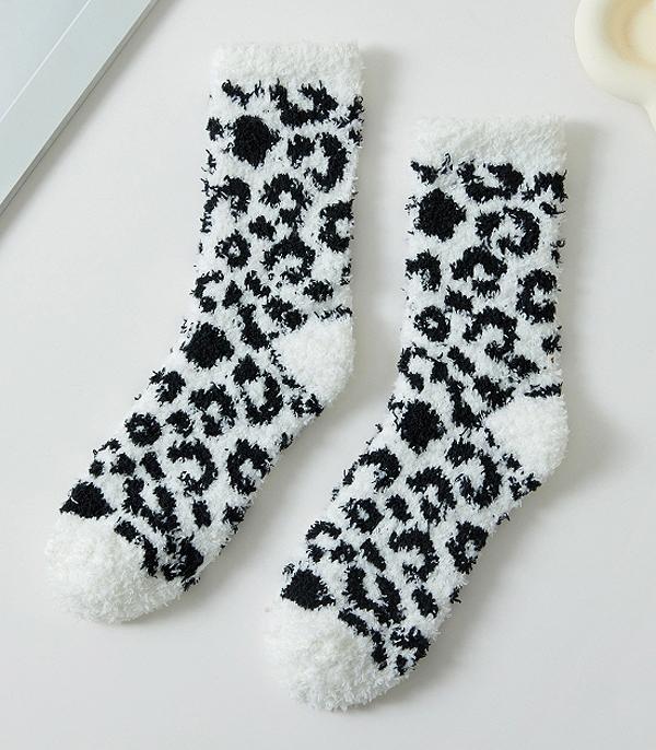 New Arrival :: Wholesale Leopard Print Soft Cozy Socks