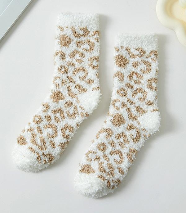 New Arrival :: Wholesale Leopard Print Soft Cozy Socks