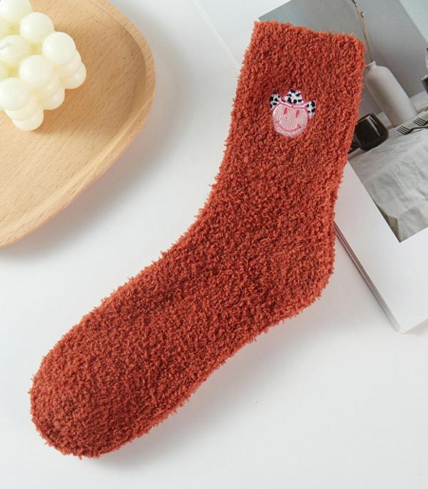 New Arrival :: Wholesale Cowboy Smiley Soft Cozy Socks