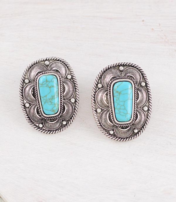 WHAT'S NEW :: Wholesale Western Turquoise Concho Earrings