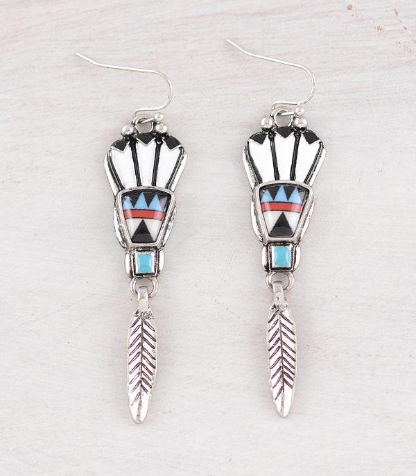 EARRINGS :: WESTERN HOOK EARRINGS :: Wholesale Western Statement Drop Earrings