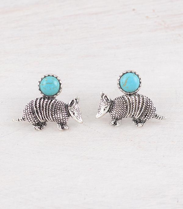 EARRINGS :: WESTERN POST EARRINGS :: Wholesale Western Armadillo Post Earrings