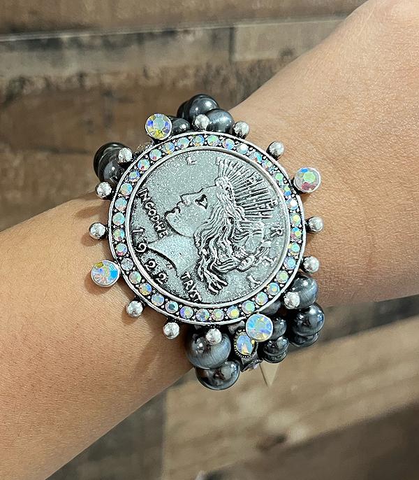 New Arrival :: Wholesale Western Liberty Coin Bracelet