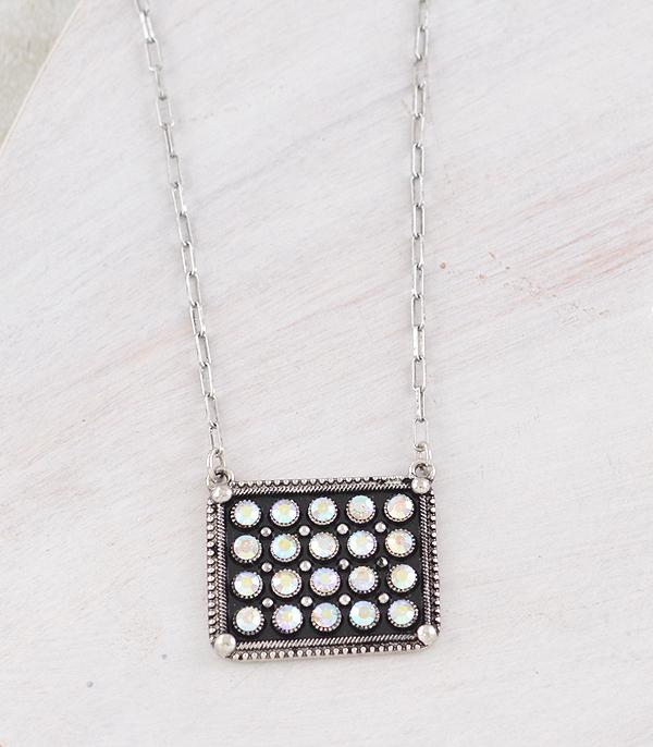 NECKLACES :: WESTERN TREND :: Wholesale Rhinestone Pendant Necklace