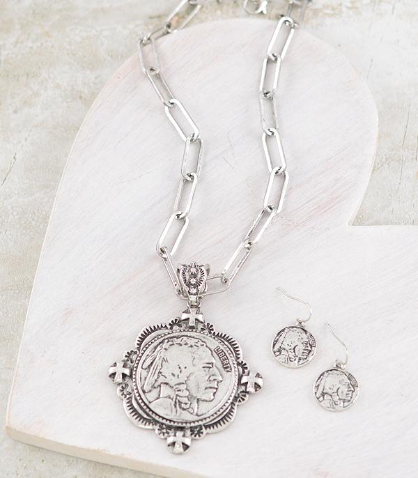 New Arrival :: Wholesale Western Coin Pendant Necklace Set