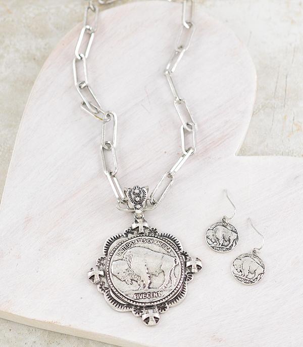 New Arrival :: Wholesale Western Coin Pendant Necklace Set