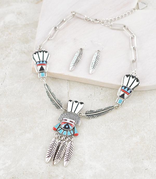 NECKLACES :: WESTERN TREND :: Wholesale Western Zuni Necklace Set