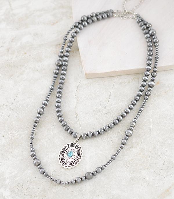 New Arrival :: Wholesale 2PC Set Navajo Pearl Bead Necklace