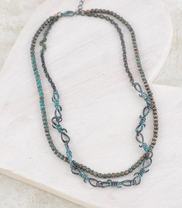 New Arrival :: Wholesale Barbwire Navajo Pearl Necklace