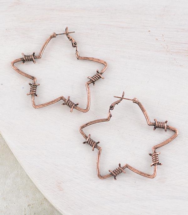 WHAT'S NEW :: Wholesale Western Barbwire Star Earrings