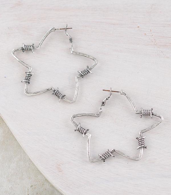 WHAT'S NEW :: Wholesale Western Barbwire Star Earrings