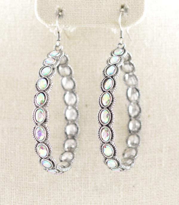 New Arrival :: Wholesale Rhinestone Teardrop Metal Earrings