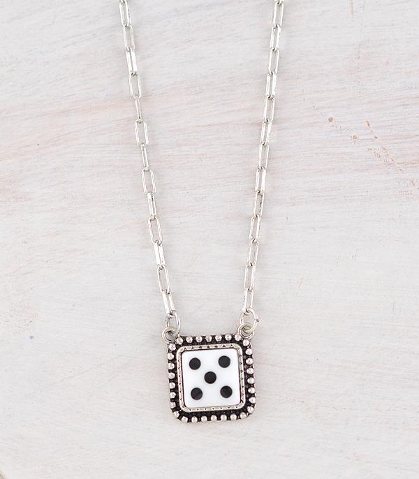 NECKLACES :: WESTERN TREND :: Wholesale Western Dice Pendant Necklace