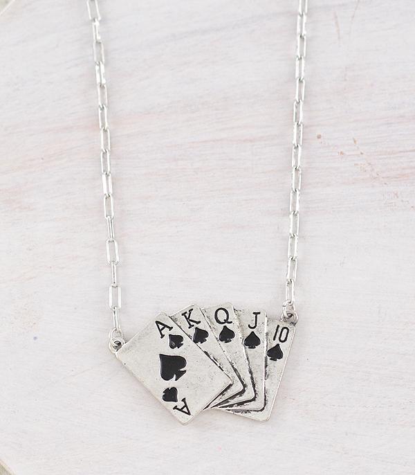 New Arrival :: Wholesale Western Ace Card Necklace