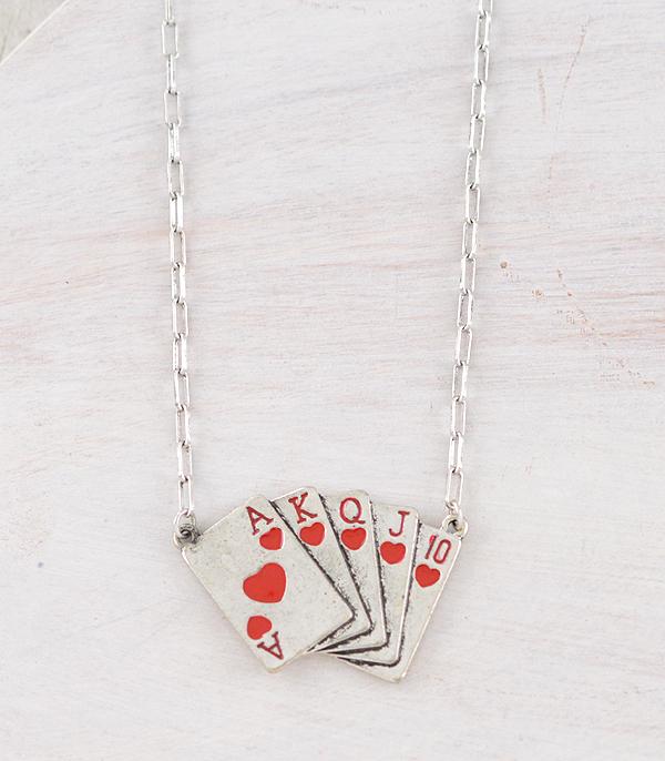 New Arrival :: Wholesale Western Ace Card Necklace