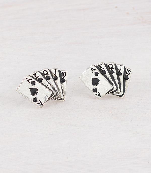 WHAT'S NEW :: Wholesale Western Ace Card Earrings