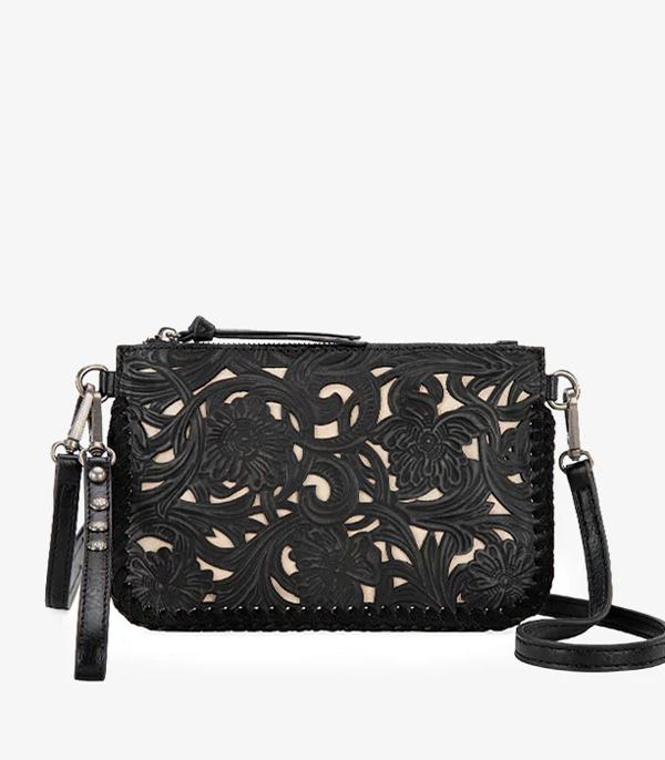 WHAT'S NEW :: Wholesale Trinity Ranch Tooled Wristlet Crossbody