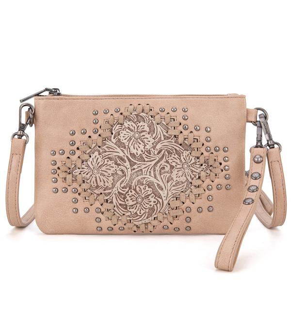 MONTANAWEST BAGS :: CROSSBODY BAGS :: Wholesale Montana West Tooled Clutch Crossbody