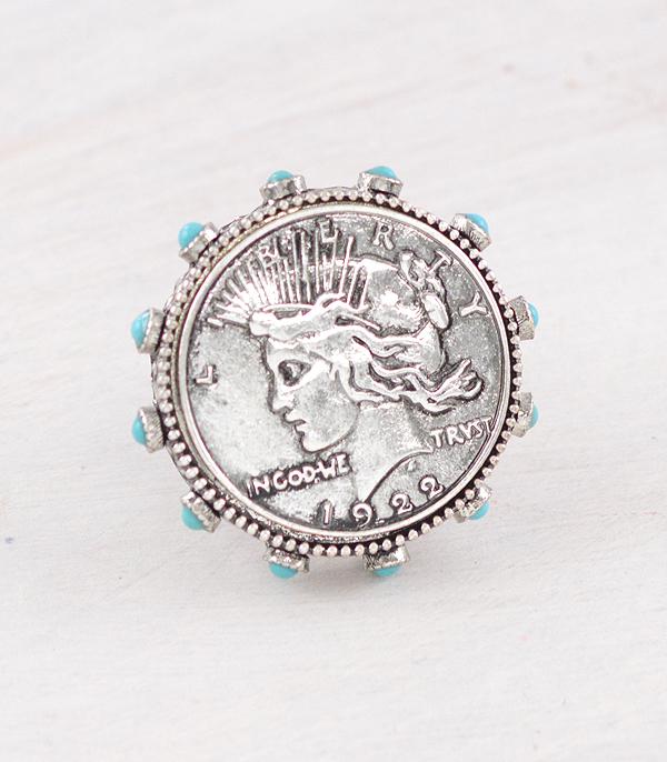 New Arrival :: Wholesale Western Liberty Coin Ring