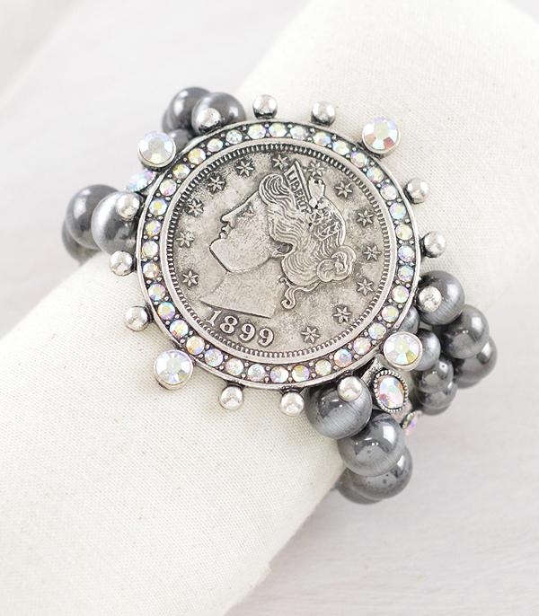 New Arrival :: Wholesale Tipi Brand Western Liberty Coin Bracelet