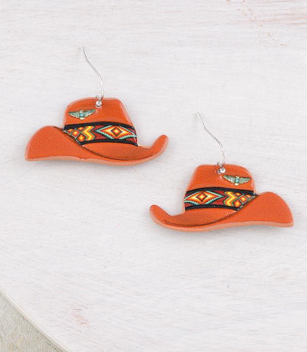 EARRINGS :: WESTERN HOOK EARRINGS :: Wholesale Western Cowboy Hat Earrings