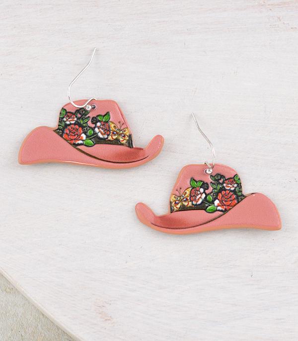 EARRINGS :: WESTERN HOOK EARRINGS :: Wholesale Western Cowboy Hat Earrings