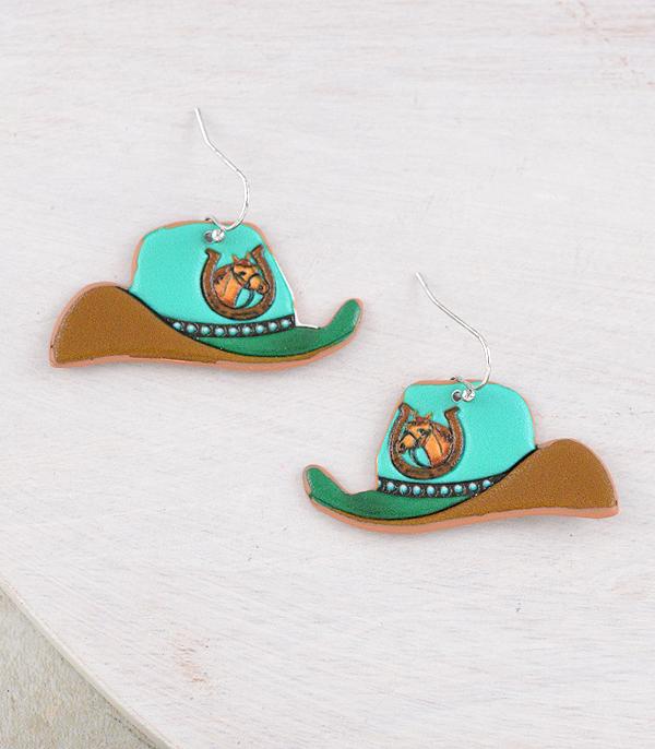 New Arrival :: Wholesale Western Cowboy Hat Earrings 