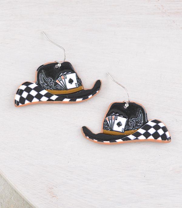 EARRINGS :: WESTERN HOOK EARRINGS :: Wholesale Western Cowboy Hat Earrings