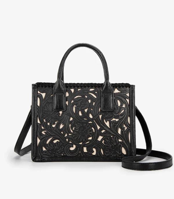 New Arrival :: Wholesale Trinity Ranch Tooled Mini Tote Crossbody