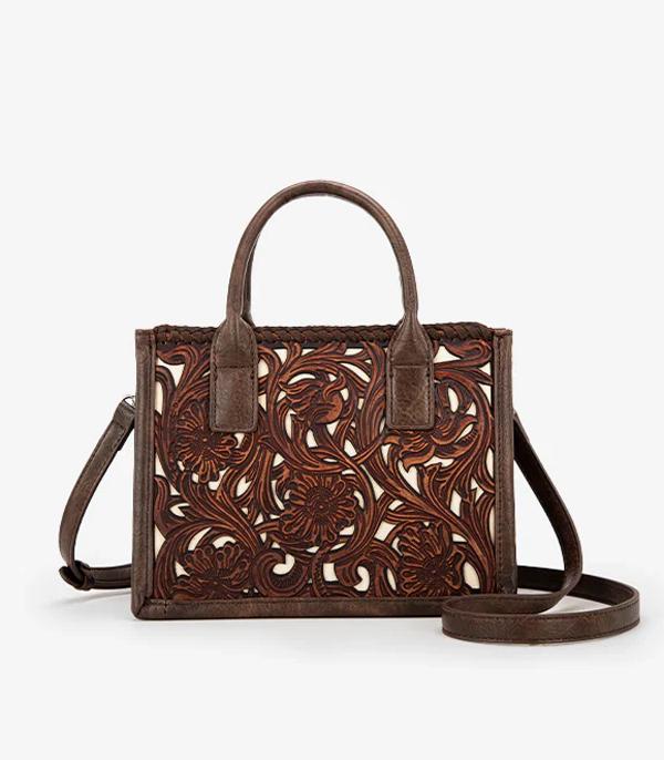 WHAT'S NEW :: Wholesale Trinity Ranch Tooled Mini Tote Crossbody