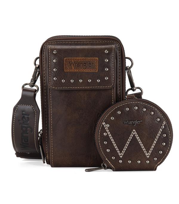 MONTANAWEST BAGS :: CROSSBODY BAGS :: Wholesale Wrangler 2PC Cellphone Crossbody Bag