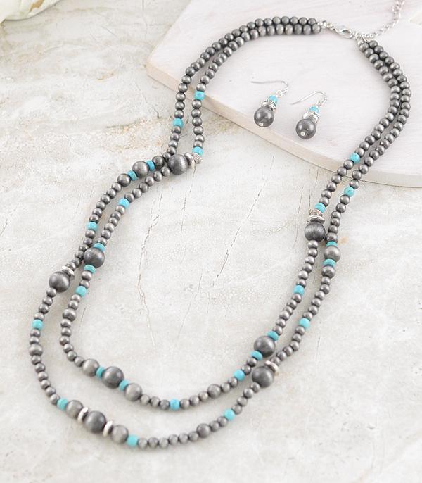 NECKLACES :: WESTERN LONG NECKLACES :: Wholesale Western Navajo Pearl Necklace Set