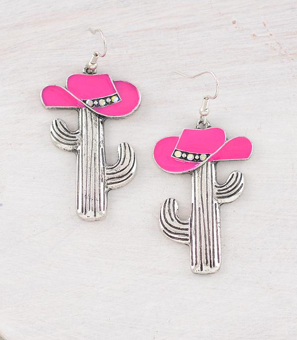 New Arrival :: Wholesale Cowboy Hat Cactus Earrings