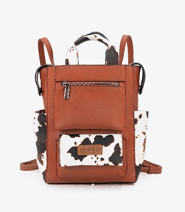 New Arrival :: Wholesale Wrangler Cow Print Convertible Backpack