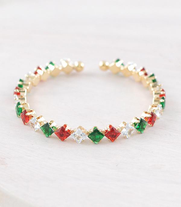 New Arrival :: Wholesale Christmas Cubic Zirconia Cuff Bracelet