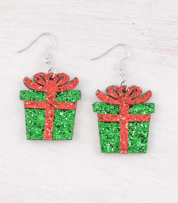 <font color=GREEN>HOLIDAYS</font> :: JEWELRY I BAGS :: Wholesale Christmas Gift Box Glitter Earrings