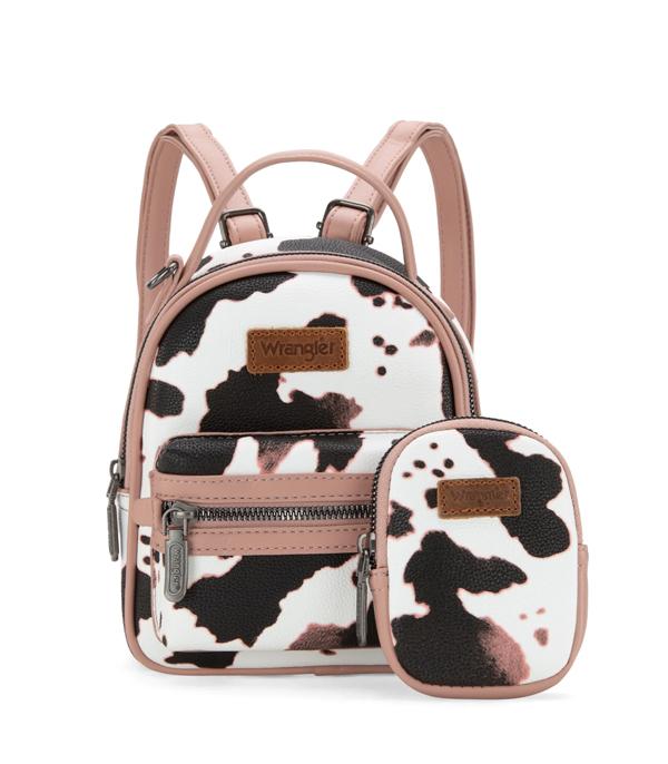 MONTANAWEST BAGS :: WESTERN PURSES :: Wholesale Wrangler Cow Print Mini Backpack Set