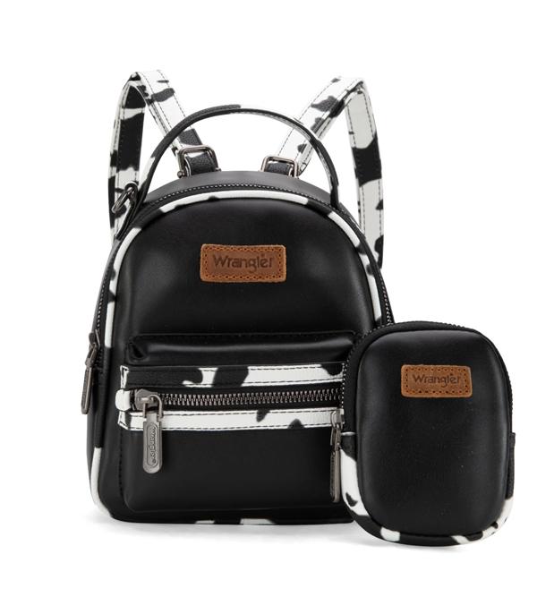 New Arrival :: Wholesale Wrangler Cow Print Mini Backpack Set