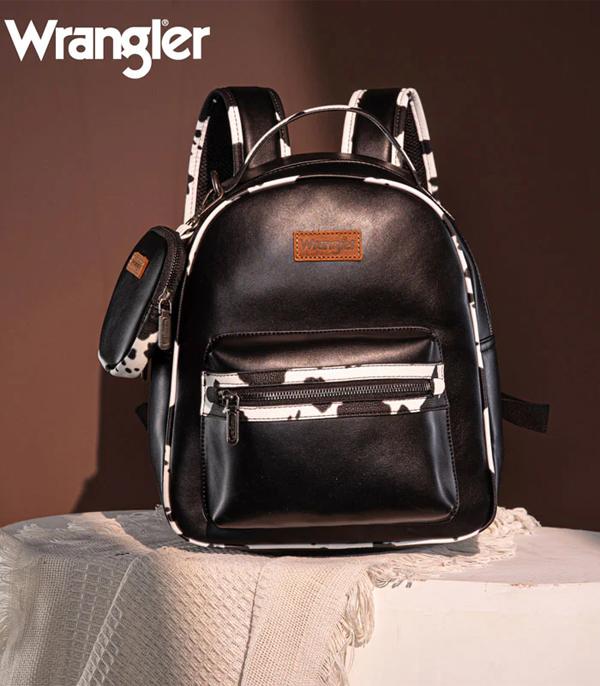 MONTANAWEST BAGS :: WESTERN PURSES :: Wholesale Wrangler Cow Print Backpack