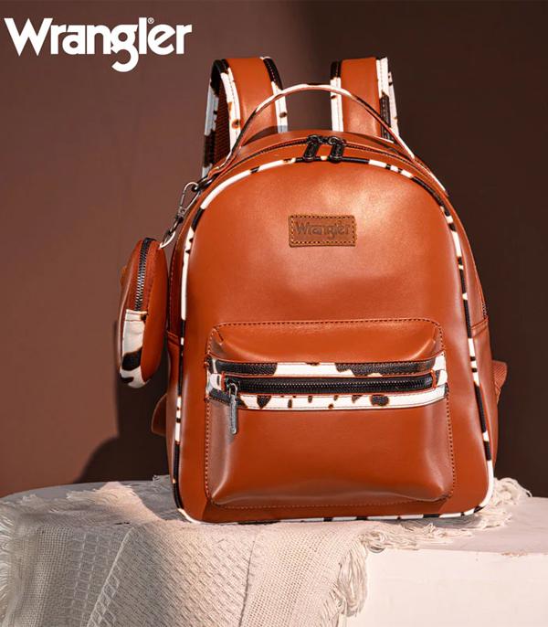 HANDBAGS :: BACKPACK l SLING BAG :: Wholesale Wrangler Cow Print Backpack