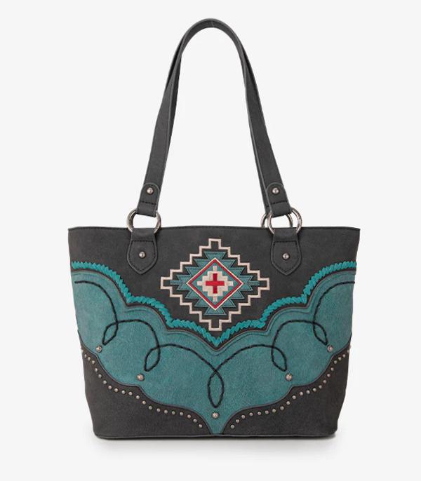 MONTANAWEST BAGS :: WESTERN PURSES :: Wholesale Montana West Aztec Concealed Carry Tote