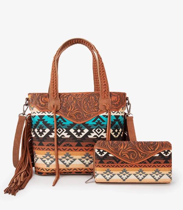 New Arrival :: Wholesale Montana West Aztec Tote Wallet Set