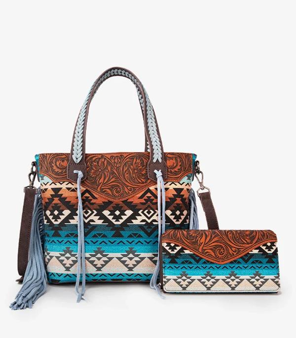 New Arrival :: Wholesale Montana West Aztec Tote Wallet Set