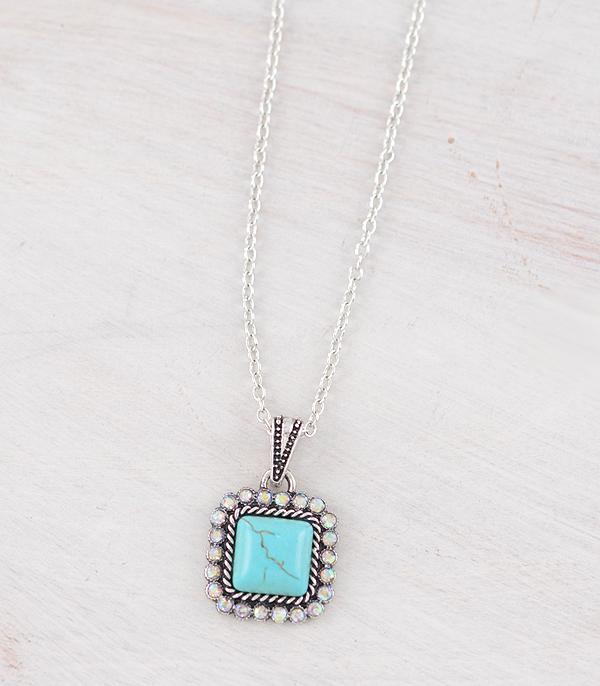 NECKLACES :: CHAIN WITH PENDANT :: Wholesale Western Turquoise Pendant Necklace