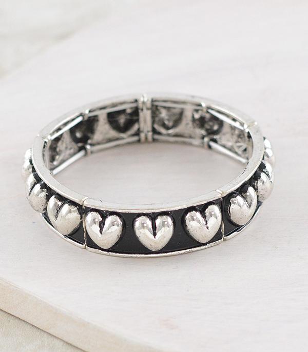 New Arrival :: Wholesale Western Bubble Heart Concho Bracelet