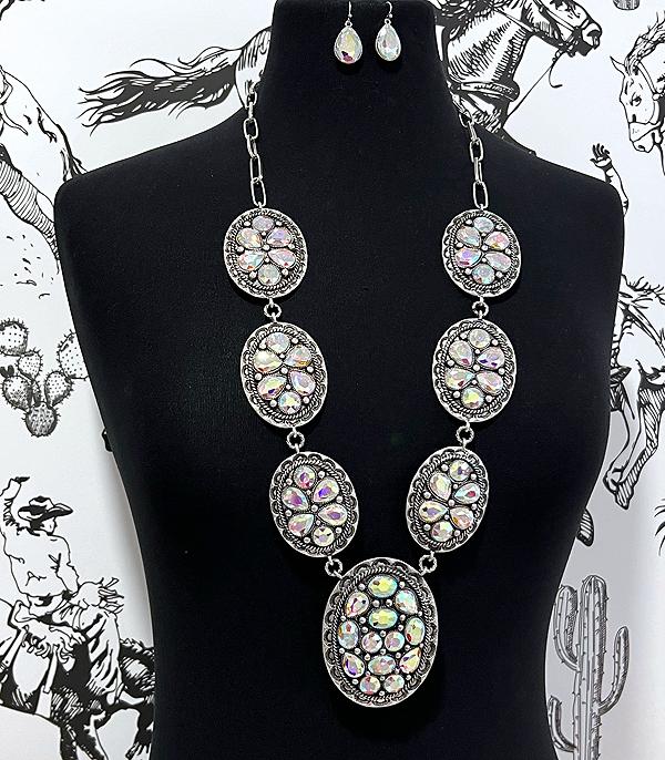 WHAT'S NEW :: Wholesale Western Glass Stone Chunky Necklace Set