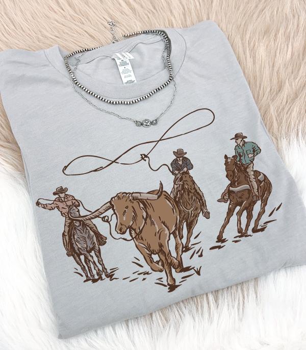 WHAT'S NEW :: Wholesale Western Cowboys Roping Graphic Tshirt